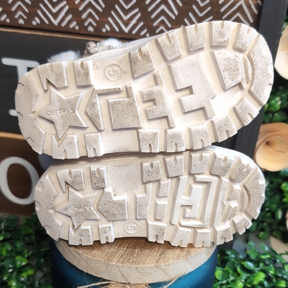 Carter's Kids Sparkle Boots with Pink Laces and Fur - Picture 9 of 13